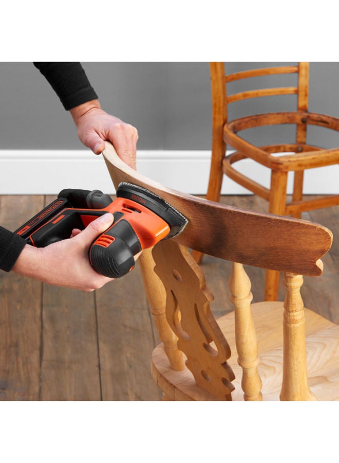 BLACK+DECKER Cordless Mouse Detail Sander Bare Unit 18V (Battery Not Included) Orange/Black - Image 4