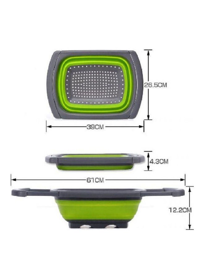 Generic - A Vegetable Strainer With A Silicon Strainer Green - Image 1