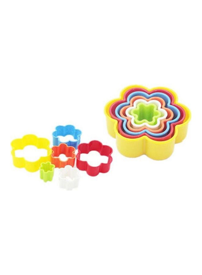 Flower Shape Cookie Cutter Plastic Sandwiches Cutter Biscuit Mold Cookie Cutter For Kids Suitable For Cakes Multicolour