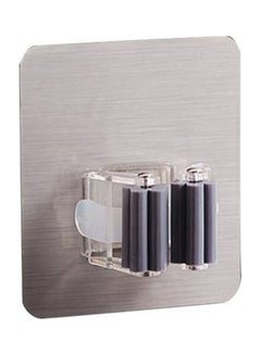 Generic Wall Mounted Broom Holder Kitchen Bathroom Wall Mop Holder Magic Sticker Grey  - Image 1