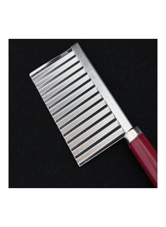 Generic Ripple Potato Knife Multi Purpose Vegetable Chopper Cutter Red  - Image 1