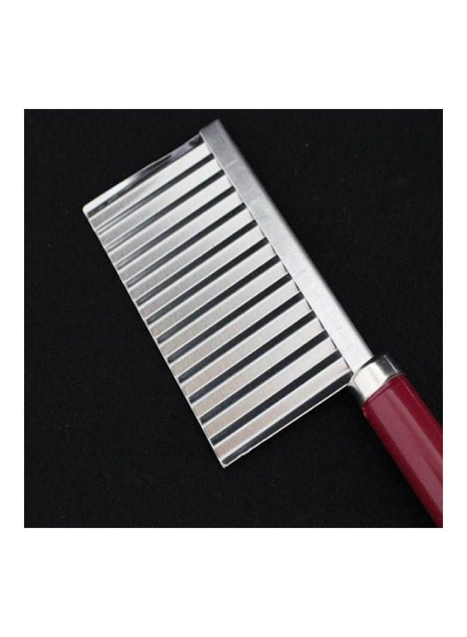 Generic - Ripple Potato Knife Multi Purpose Vegetable Chopper Cutter Red - Image 1