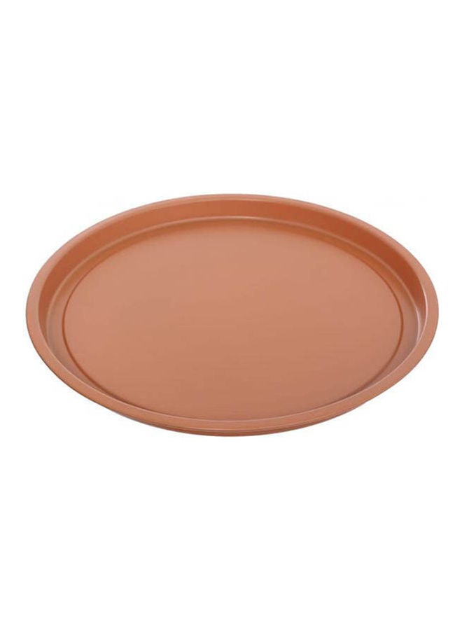 Generic - Round Coppery Crispy Tray Set Of 2 Pieces ( Non Stick Basket   Serving Tray ) Perfect For Oven   Copper Multicolour - Image 1