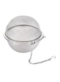 Stainless Steel Tea Infuser Strainer Mesh Tea Filter Spoon Hooking Chain Silver