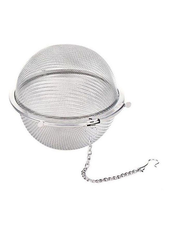 Generic - Stainless Steel Tea Infuser Strainer Mesh Tea Filter Spoon Hooking Chain Silver - Image 1