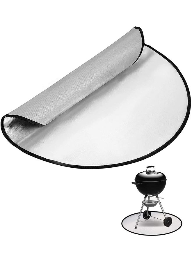 XiuWoo Double-Coated Silicone Fiber Glass Fire Retardant BBQ Grill Mat Grey 24inch - Image 1