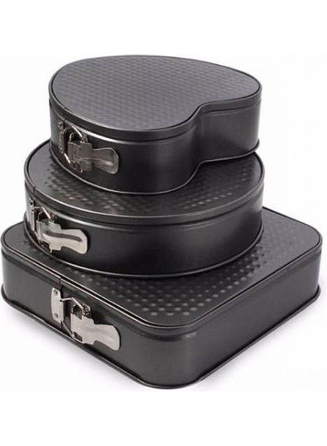 Rness Springform Baking Pans 3 Pcs Set Non Stick Leakproof Cake Pans Cheesecake Pan With Removable Bottom And Quick Release Multicolour