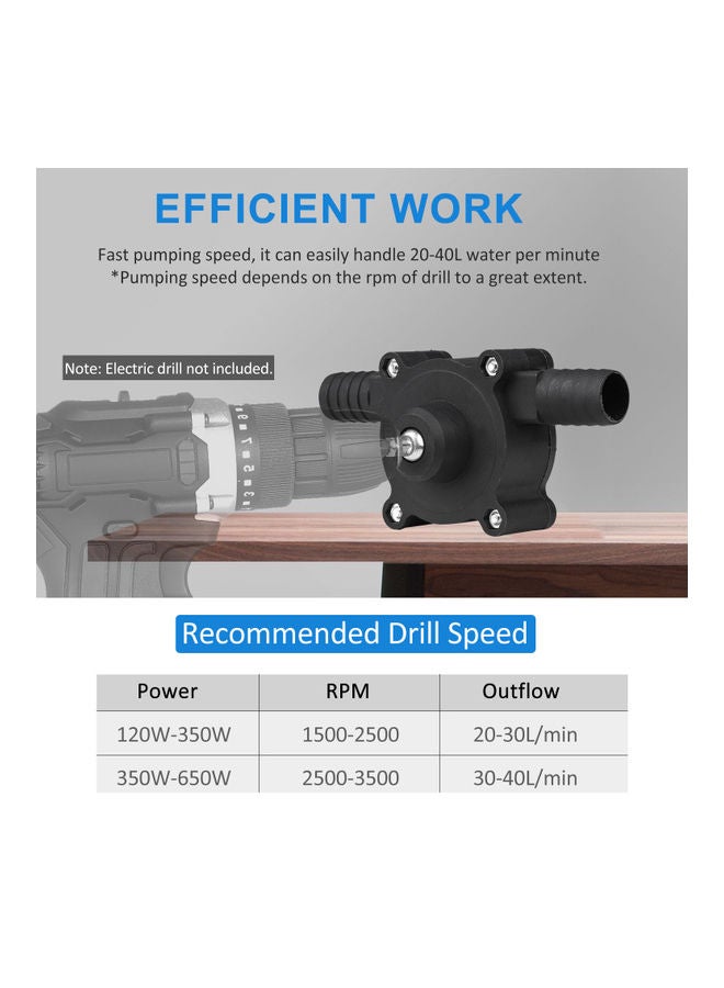 Portable Drill Pump For All Drills And Fluids Black - Image 3
