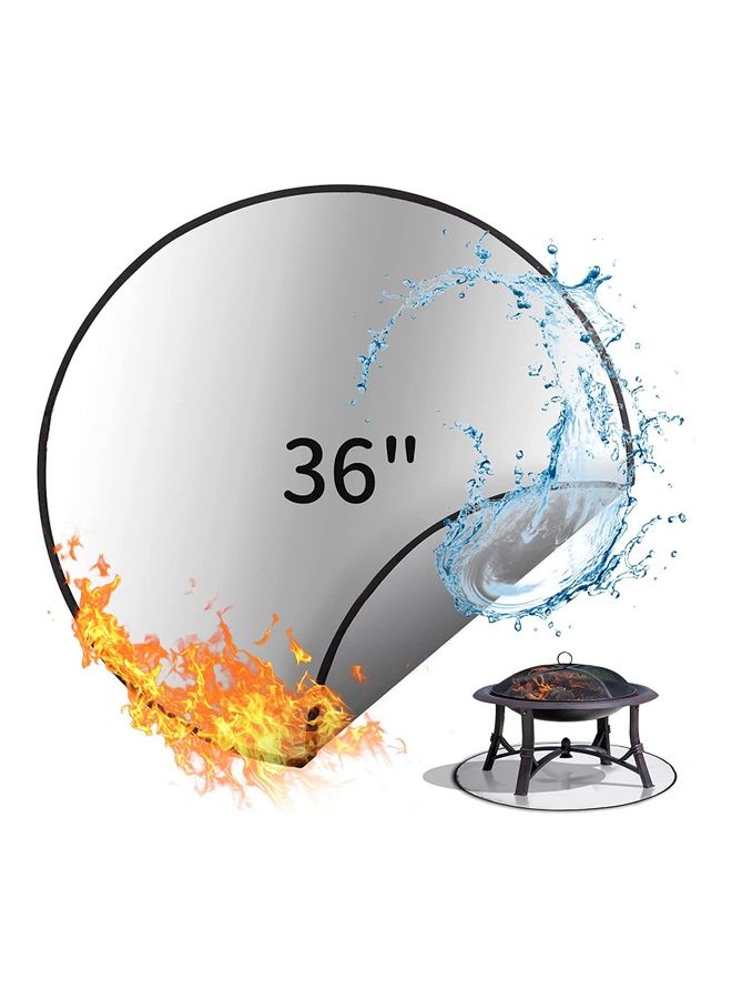 XiuWoo Double-Coated Silicone Fiber Glass Fire Retardant BBQ Grill Mat Grey 36inch