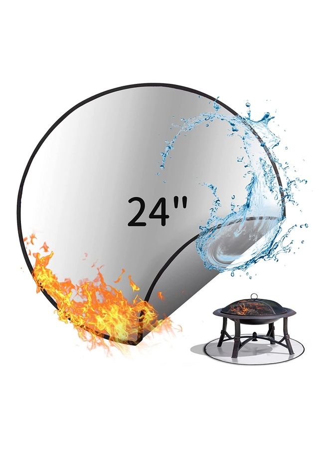 XiuWoo Double-Coated Silicone Fiber Glass Fire Retardant BBQ Grill Mat Grey 24inch
