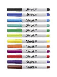 Sharpie 12-Piece Ultra Fine Tip Permanent Markers Set Multicolour  - Image 2
