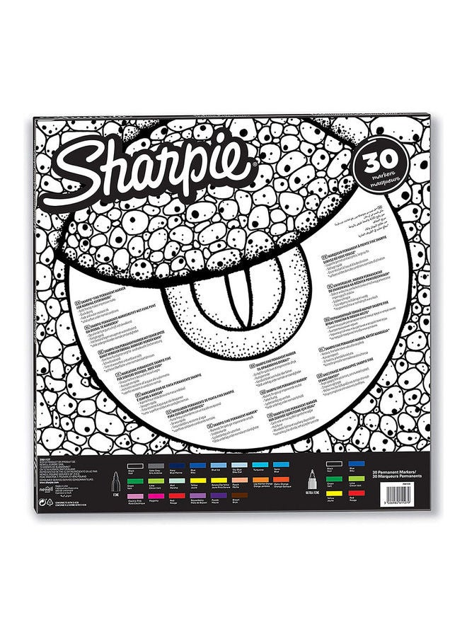 Sharpie 30-Piece Permanent Markers Lizard Pack Multicolour  - Image 4