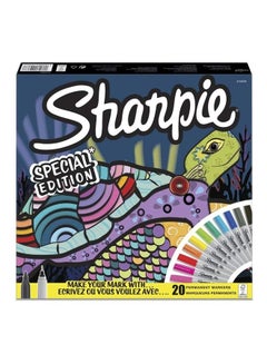 Sharpie 20-Piece Permanent Marker Turtle Pack Multicolour  - Image 1