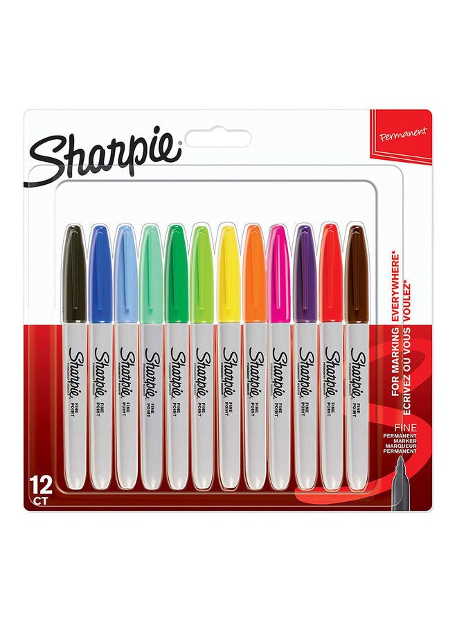 Sharpie 12-Piece Permanent Marker Set Multicolour  - Image 1