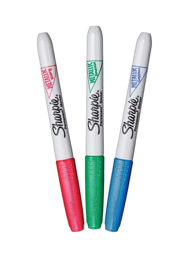 Sharpie 3-Piece Metallic Permanent Markers Set Multicolour - Image 2