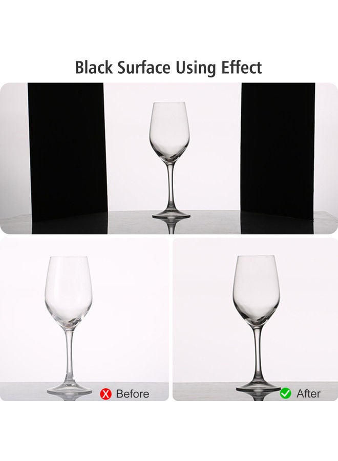 Generic 3-in-1 Folding Photography Reflector A3 Size 30 x 42cm Black/White/Silver  - Image 1