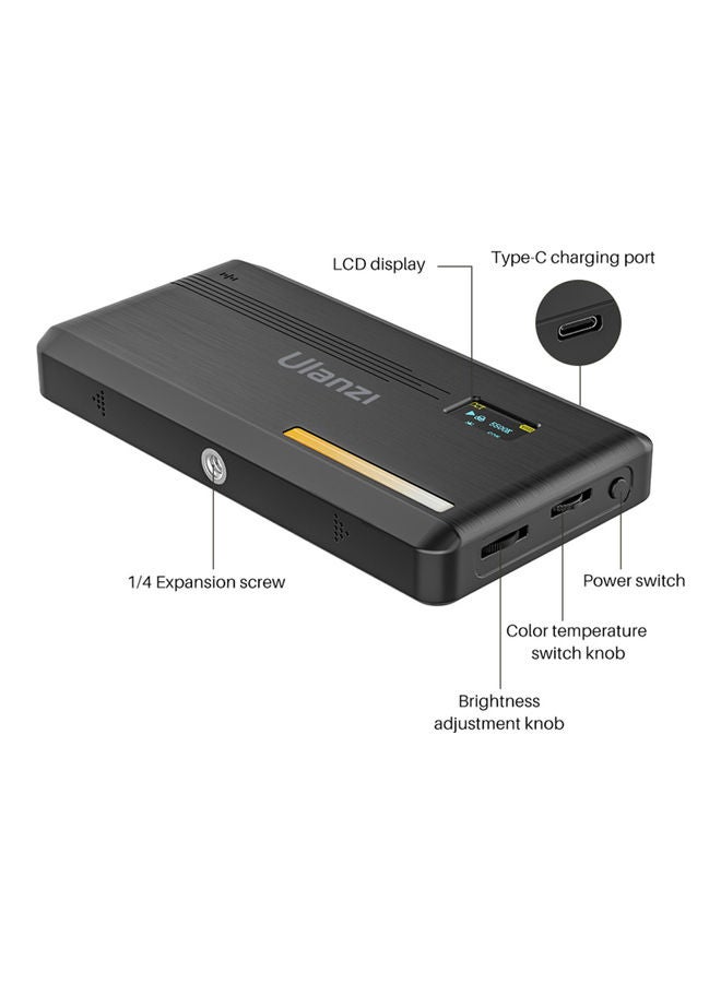 Ulanzi VL200 Portable Mini LED Video Light Black - Image 2