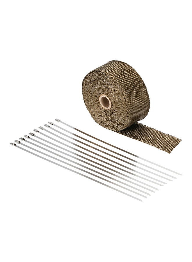 Generic 10-Piece Exhaust Cable Ties With Heat Wrap  - Image 1