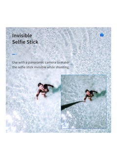 TELESIN Adjustable Selfie Stick With Storage Bag Black  - Image 3