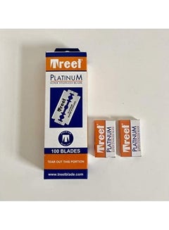 100-Piece Platinum Super Stainless Double Edge Razor Blades Multicolour