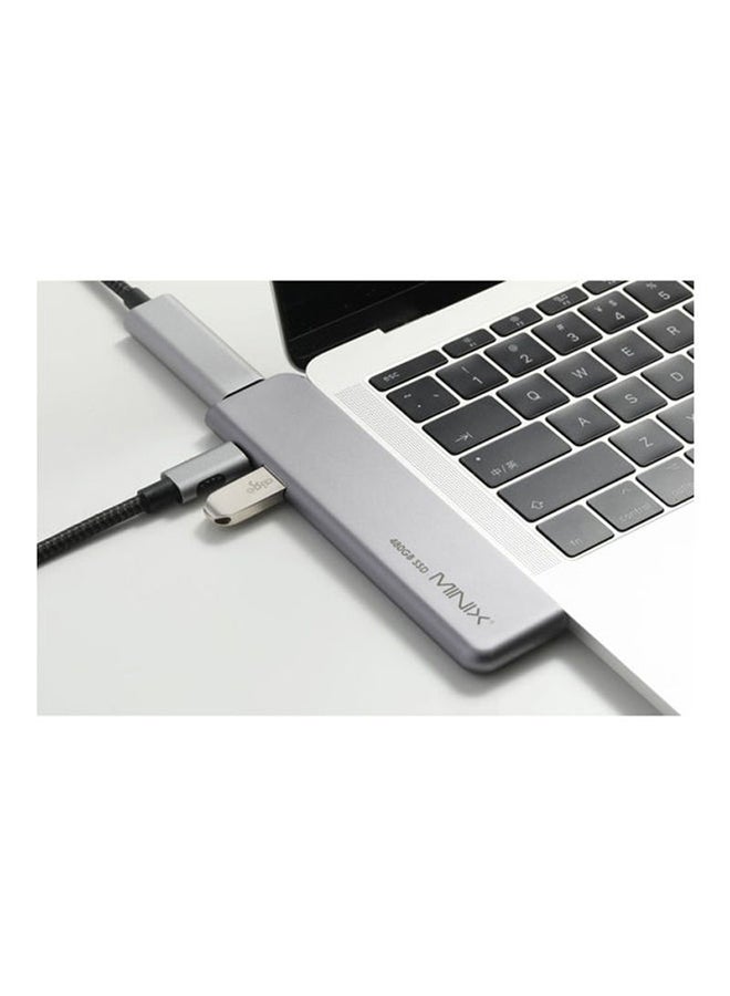 Minix USB-C 4-In-1 Multiport 480GB SSD Storage Hub For MacBook Air, MacBook Pro Grey  - Image 4