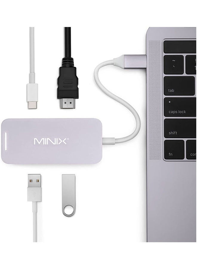 Minix NEO C Mini USB-C Multiport Adapter with HDMI Grey  - Image 2