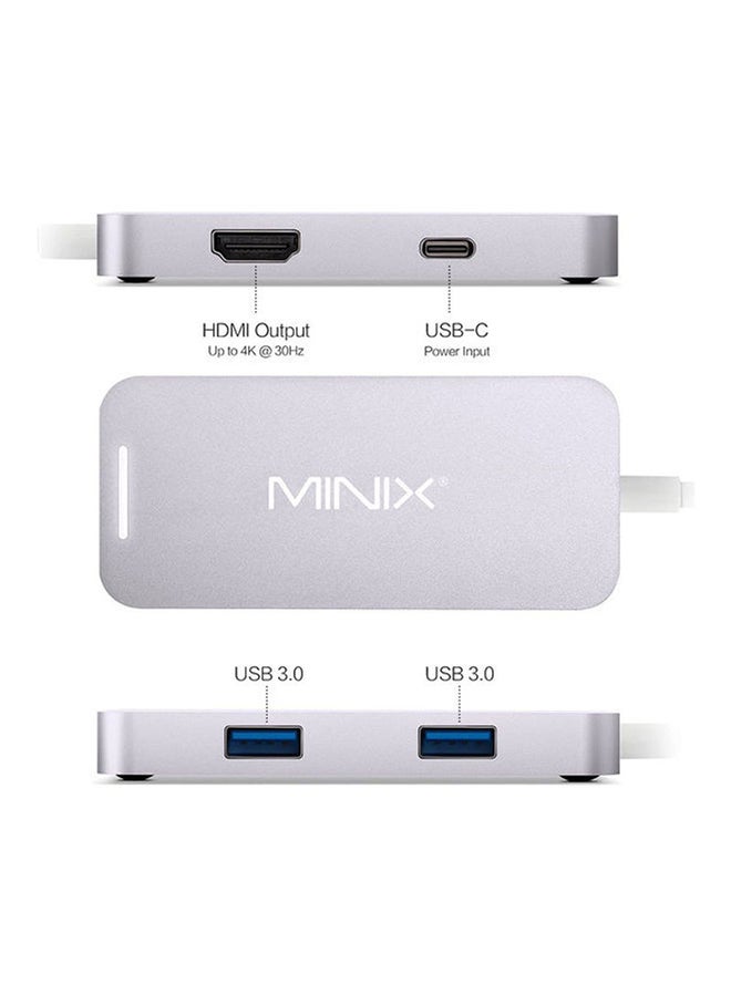 Minix NEO C Mini USB-C Multiport Adapter with HDMI Grey  - Image 3
