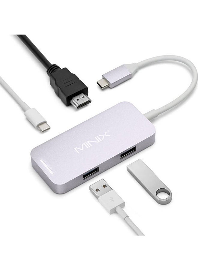 Minix NEO C Mini USB-C Multiport Adapter with HDMI Grey  - Image 5