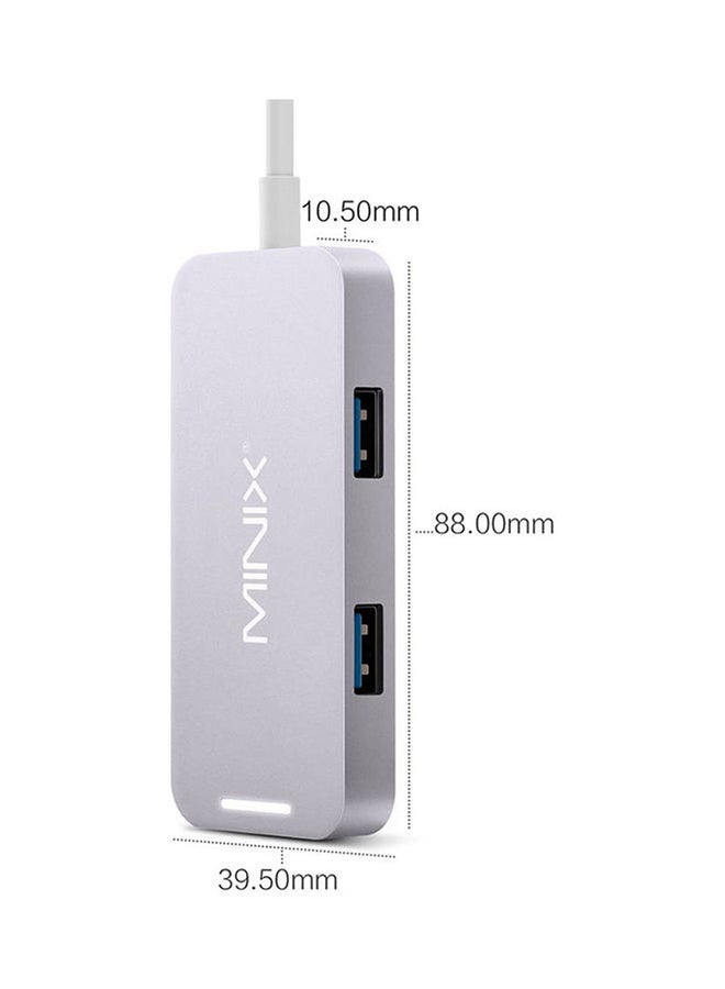 Minix NEO C Mini USB-C Multiport Adapter with HDMI Grey  - Image 4