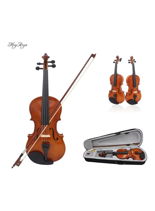Megarya Maple Wood 1/4 Students Violin With Carry Case  - Image 1