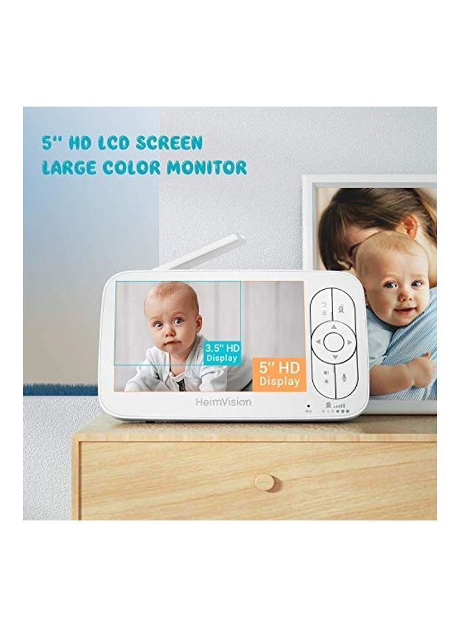 HeimVision Video Baby Monitor, 5" LCD Display, 720P HD, Two-Way Audio  With Night Vision/Ptz - Image 3