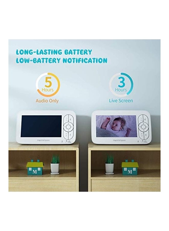 HeimVision Video Baby Monitor, 5" LCD Display, 720P HD, Two-Way Audio  With Night Vision/Ptz - Image 4