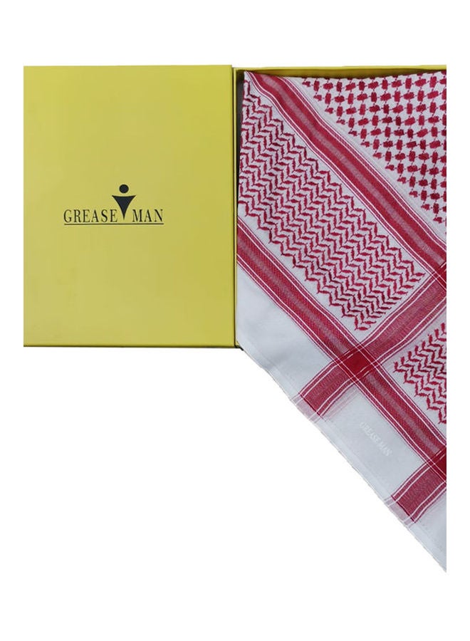 Soft Comfortable Printed Shemagh Red/White