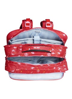DELSEY Girls Horizontal School Trolley Backpack 16.53 Inches Red/Black  - Image 3