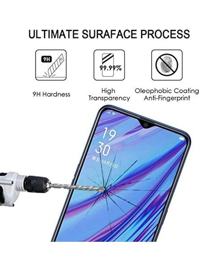 ICS Tempered Glass Screen Protector For Oppo A9 Black/Clear - Image 2