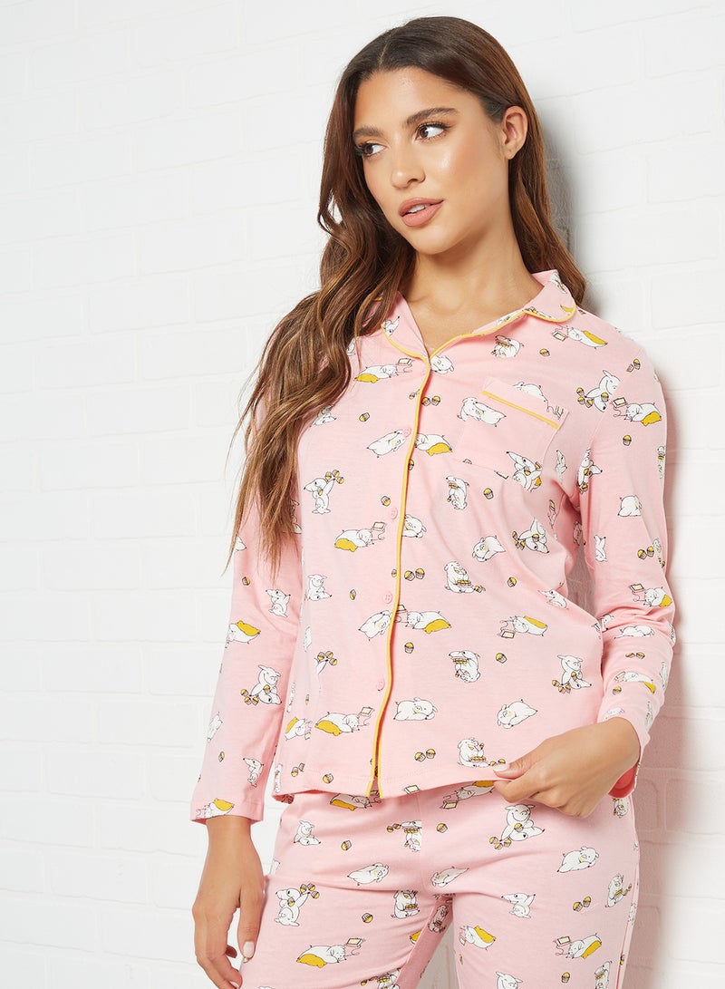 zivame Sleep Coord Sets Pink Icing  - Image 2