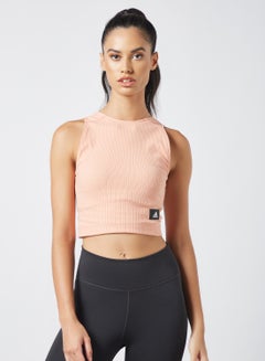 Ribbed Crop Tank Top Pink