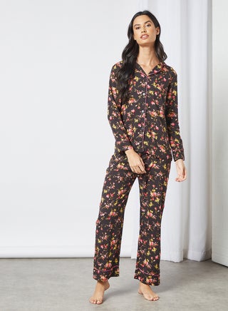 Printed Pyjama Set Black