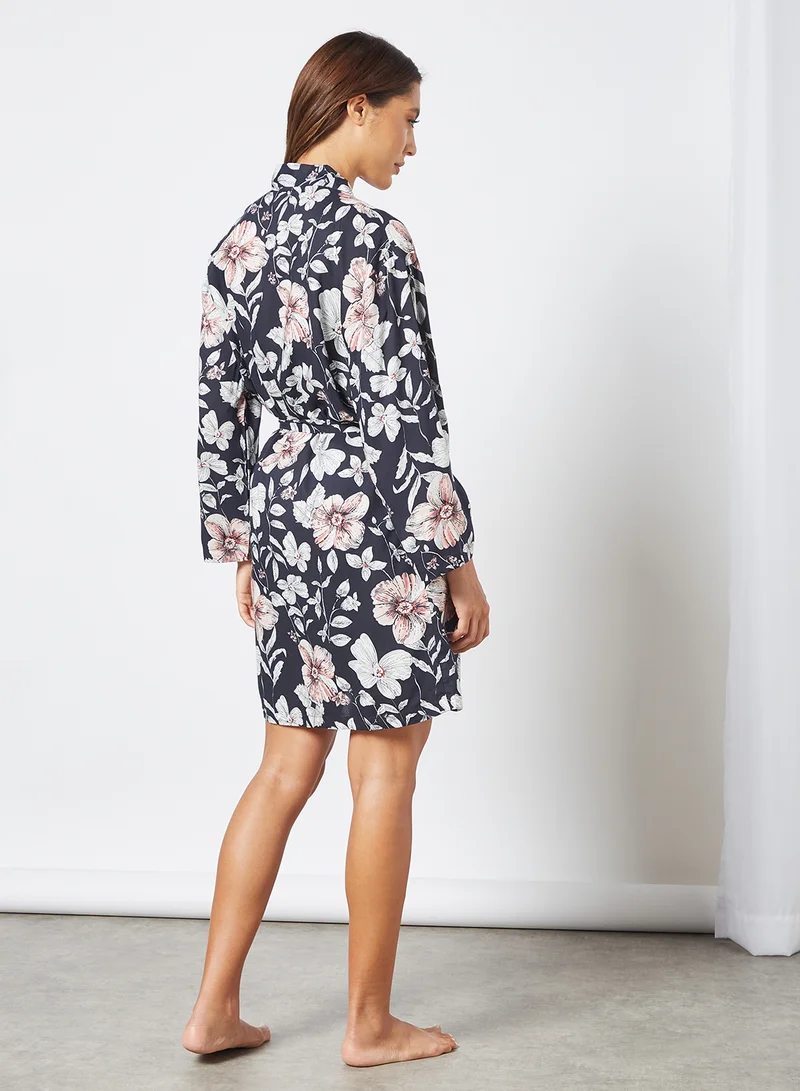 Doux Floral Loungewear Set Navy