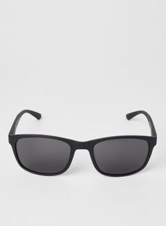 Men's Full Rimmed Rectangular Frame Sunglasses - Lens Size: 56 mm