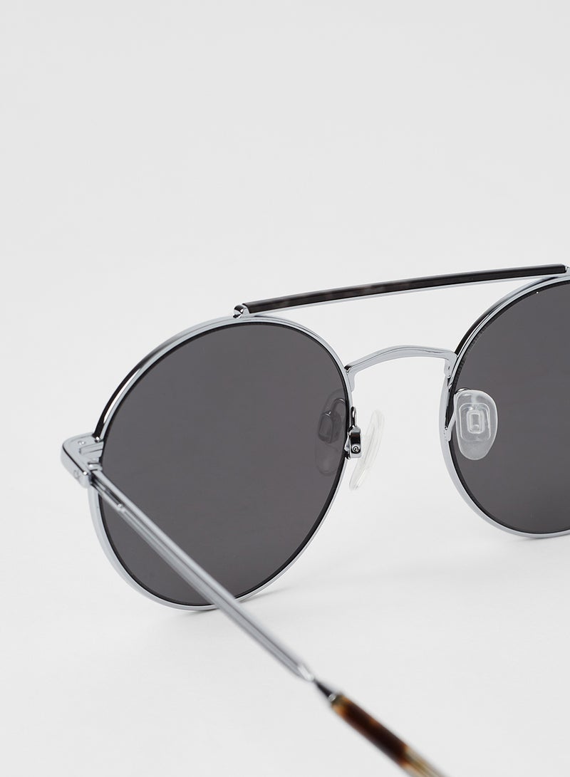 كالفن كلاين نظارة شمسية بإطار كامل مستدير الشكل - عدسات بمقاس: 53 مم - Image 2