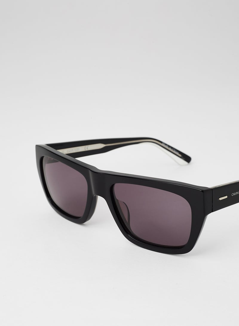 كالفن كلاين نظارة شمسية بإطار مستطيل كامل - عدسات بمقاس: 56 مم للرجال - Image 3