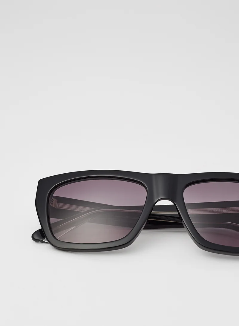 CALVIN KLEIN Men's Full Rimmed Rectangular Frame Sunglasses - Lens Size: 56 mm