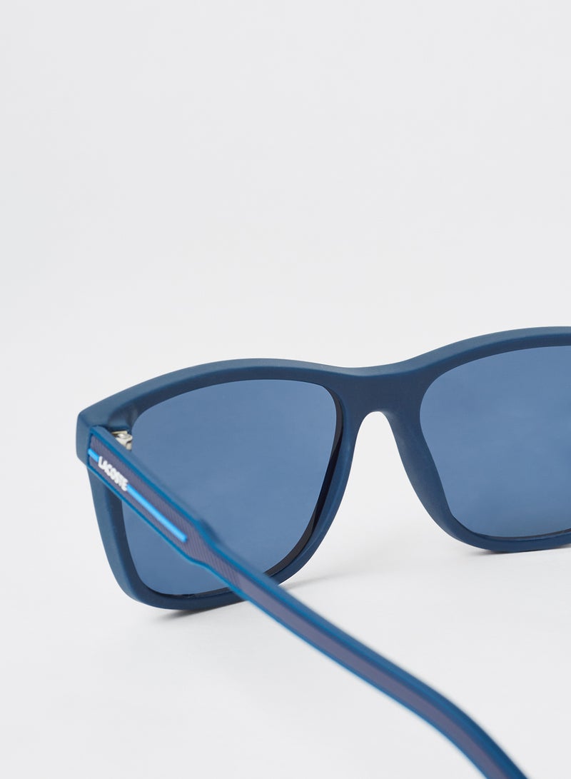Full Rimmed Modified Rectangular Frame Sunglasses - Lens Size: 56 mm