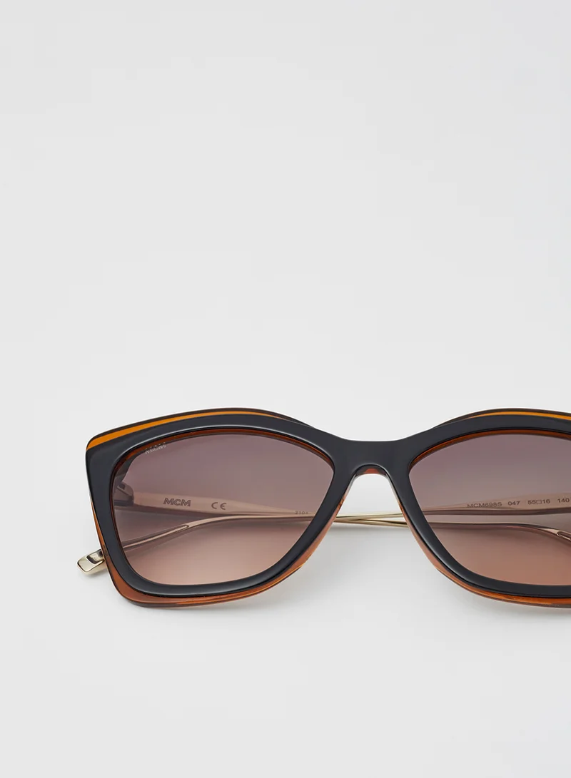 MCM Women's Full Rim Acetate Butterfly Sunglasses - Lens Size: 55 mm