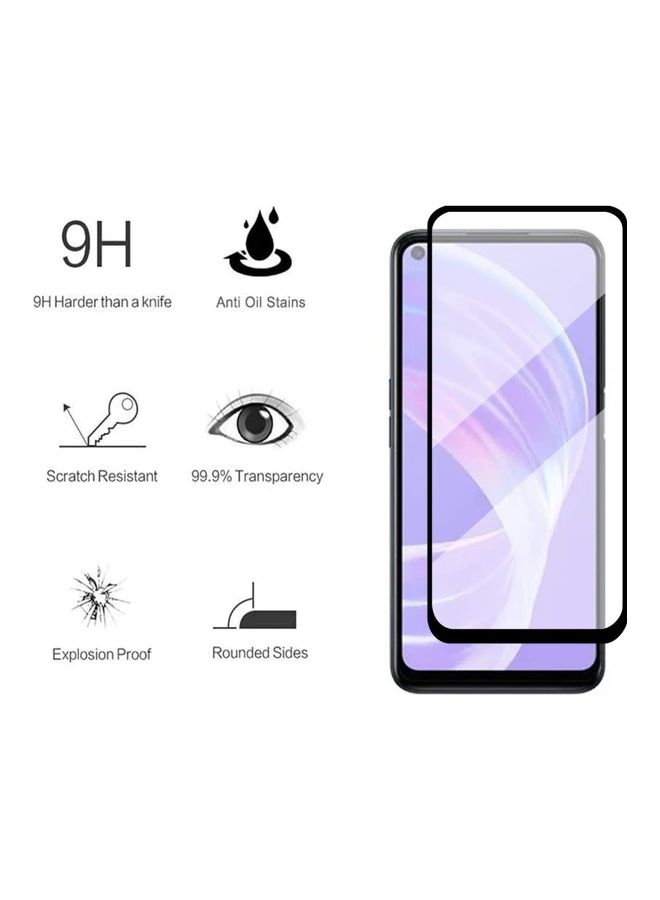 ICS Tempered Glass Screen Protector For Oppo A73 Black/Clear - Image 2
