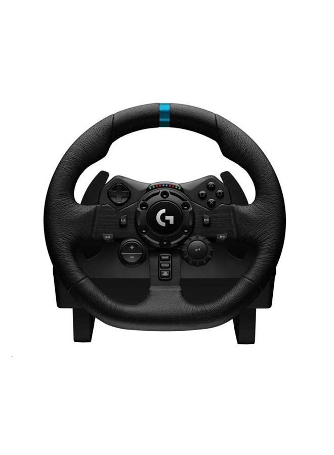 Logitech G923 Racing Wheel and Pedals for PS5, PS4 and PC featuring TRUEFORCE up to 1000 Hz Force Feedback, Responsive Pedal, Dual Clutch Launch Control, and Genuine Leather Wheel Cover  - Image 2