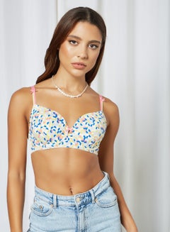 Printed Padded T-Shirt Bra Multicolor