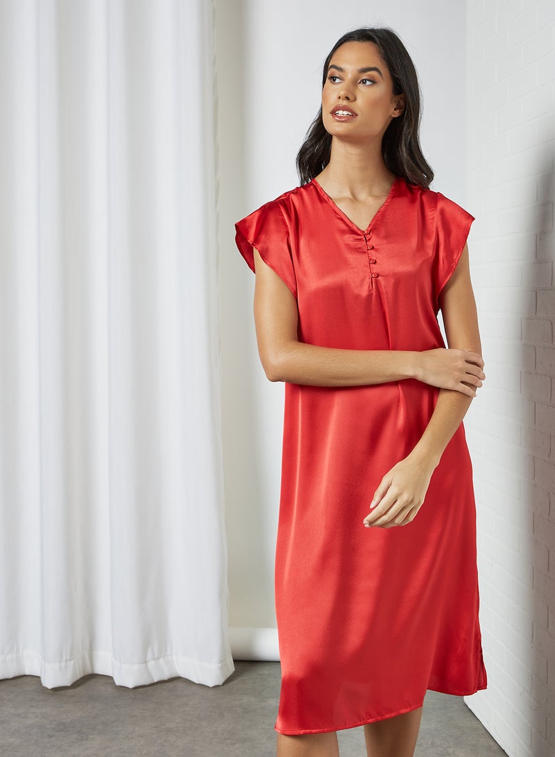 Satin Midi Night Dress Red - v1627559481/N47526188V_3