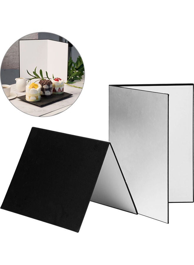Generic - 3-in-1 Photography Reflector Cardboard Silver/Black - Image 1